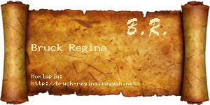 Bruck Regina névjegykártya